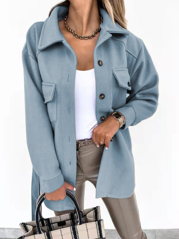 Elegante Cappotto Trench Invernale con Tasche e Cintura – Giulia