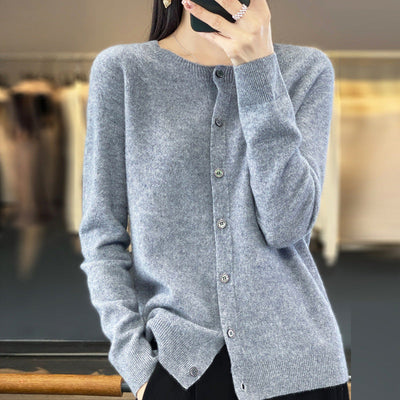 Sofia Elegant Women's Cardigan – Soft Wool and Cashmere with Classic Buttons
