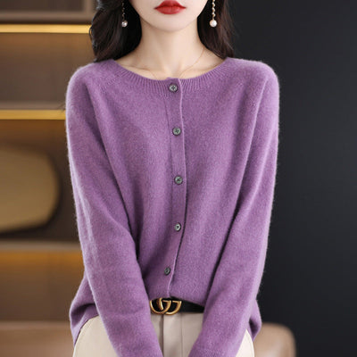 Sofia Elegant Women's Cardigan – Soft Wool and Cashmere with Classic Buttons