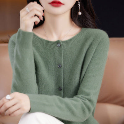 Sofia Elegant Women's Cardigan – Soft Wool and Cashmere with Classic Buttons