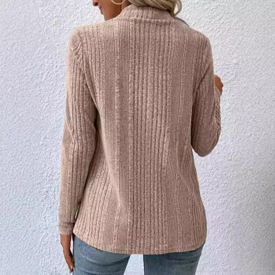 Sofia Elegant Women's Cardigan – Soft Long Knit with Open Cut