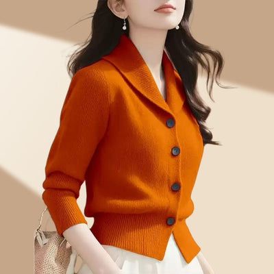 Cardigan Elegante per Donna – Morbido, Versatile e con Colletto Revere