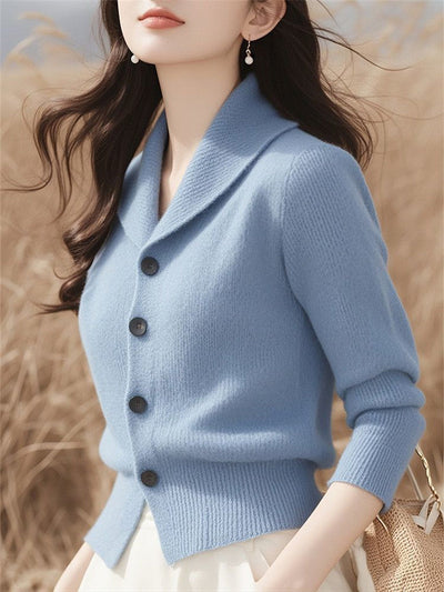 Cardigan Elegante per Donna – Morbido, Versatile e con Colletto Revere