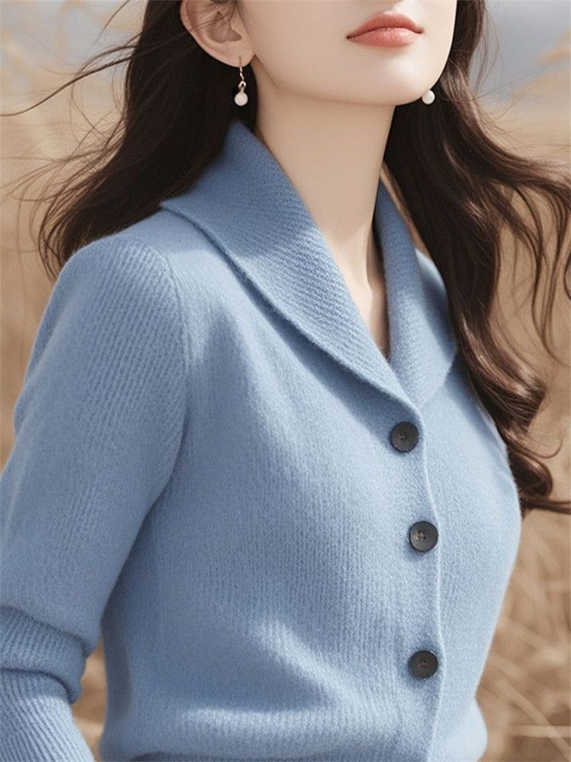 Cardigan Elegante per Donna – Morbido, Versatile e con Colletto Revere