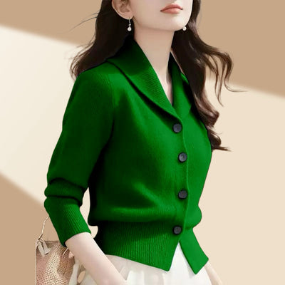 Cardigan Elegante per Donna – Morbido, Versatile e con Colletto Revere