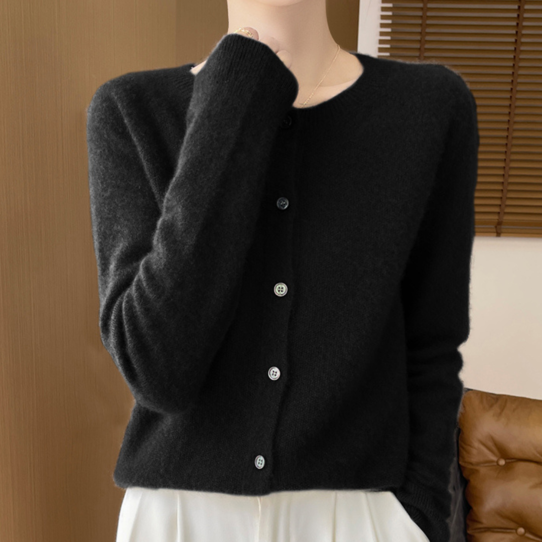 Cardigan Elegante Donna in Lana Merino – Morbido, Caldo e Raffinato come il Cashmere