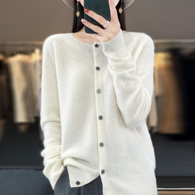Cardigan Elegante Donna in Lana – Morbido e Termico con Design Essenziale