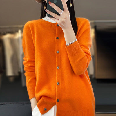 Cardigan Elegante Donna in Lana – Morbido e Termico con Design Essenziale