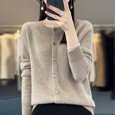 Cardigan Elegante Donna in Lana – Morbido e Termico con Design Essenziale