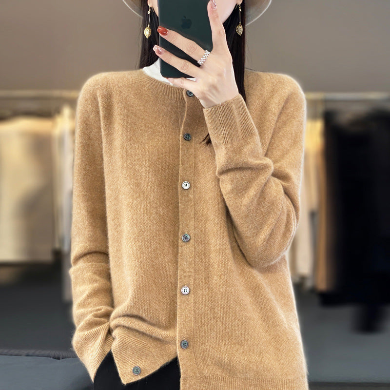 Cardigan Elegante Donna in Lana – Morbido e Termico con Design Essenziale