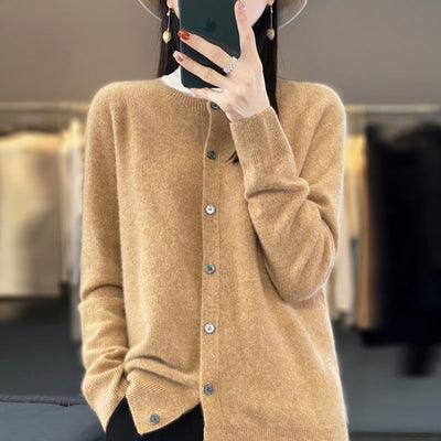 Cardigan Elegante Donna in Lana – Morbido e Termico con Design Essenziale