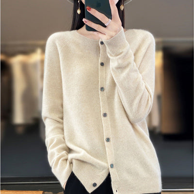 Cardigan Elegante Donna in Lana – Morbido e Termico con Design Essenziale