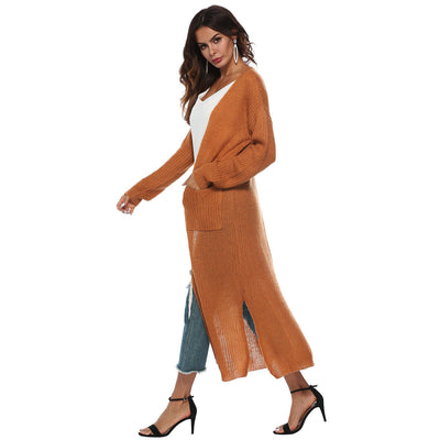 Cardigan Elegante Lungo Alessia – Maglia Morbida e Versatile con Tasche