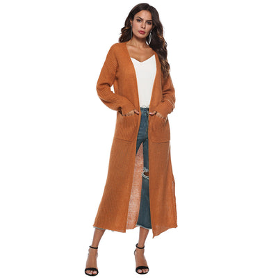 Cardigan Elegante Lungo Alessia – Maglia Morbida e Versatile con Tasche
