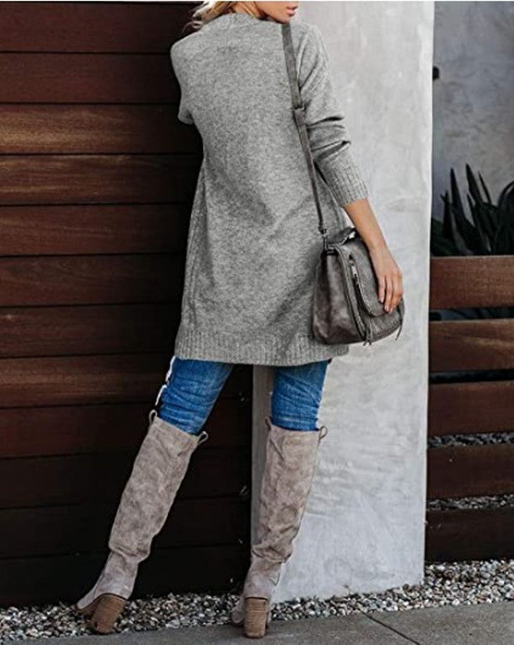 Cardigan Elegante Lungo Donna Evelyn – Morbido, Caldo e Versatile con Tasche