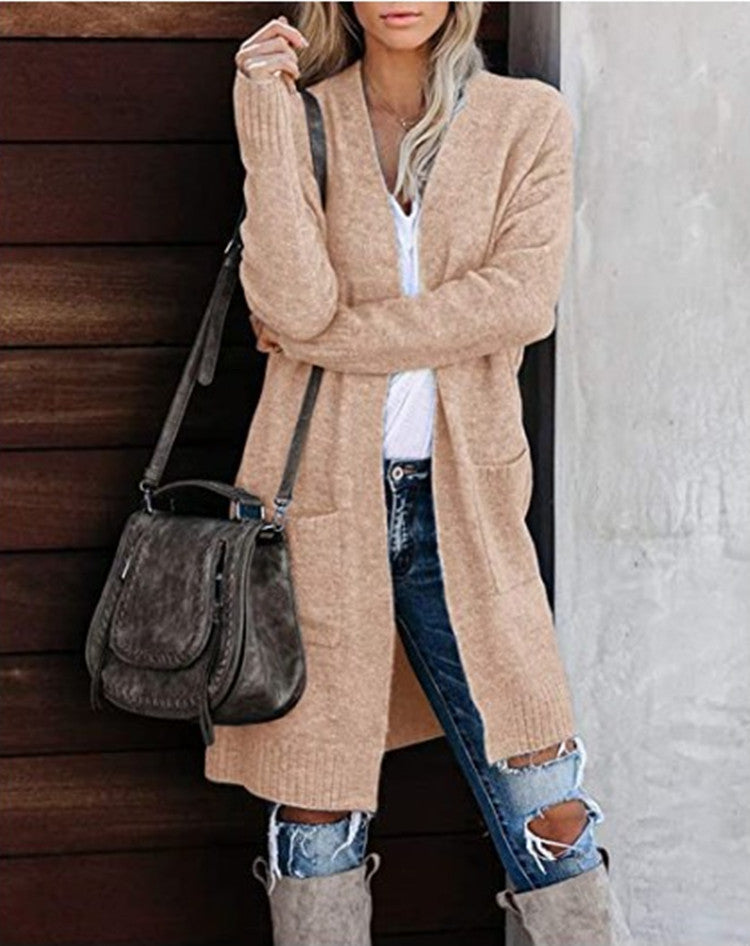Cardigan Elegante Lungo Donna Evelyn – Morbido, Caldo e Versatile con Tasche