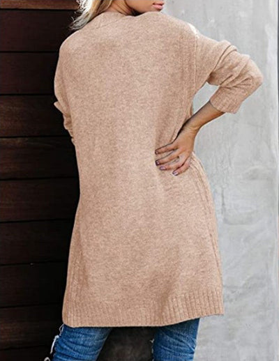 Cardigan Elegante Lungo Donna Evelyn – Morbido, Caldo e Versatile con Tasche