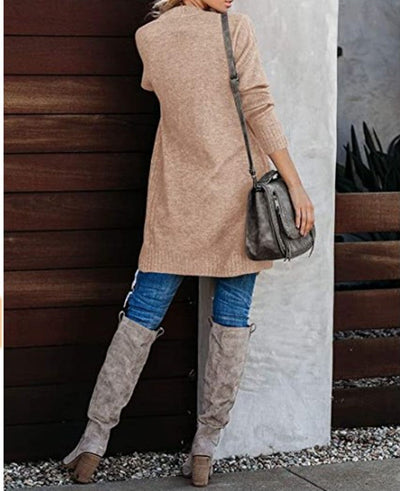 Cardigan Elegante Lungo Donna Evelyn – Morbido, Caldo e Versatile con Tasche