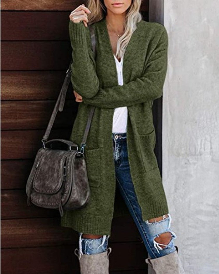 Cardigan Elegante Lungo Donna Evelyn – Morbido, Caldo e Versatile con Tasche