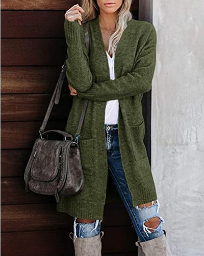 Cardigan Elegante Lungo Donna Evelyn – Morbido, Caldo e Versatile con Tasche