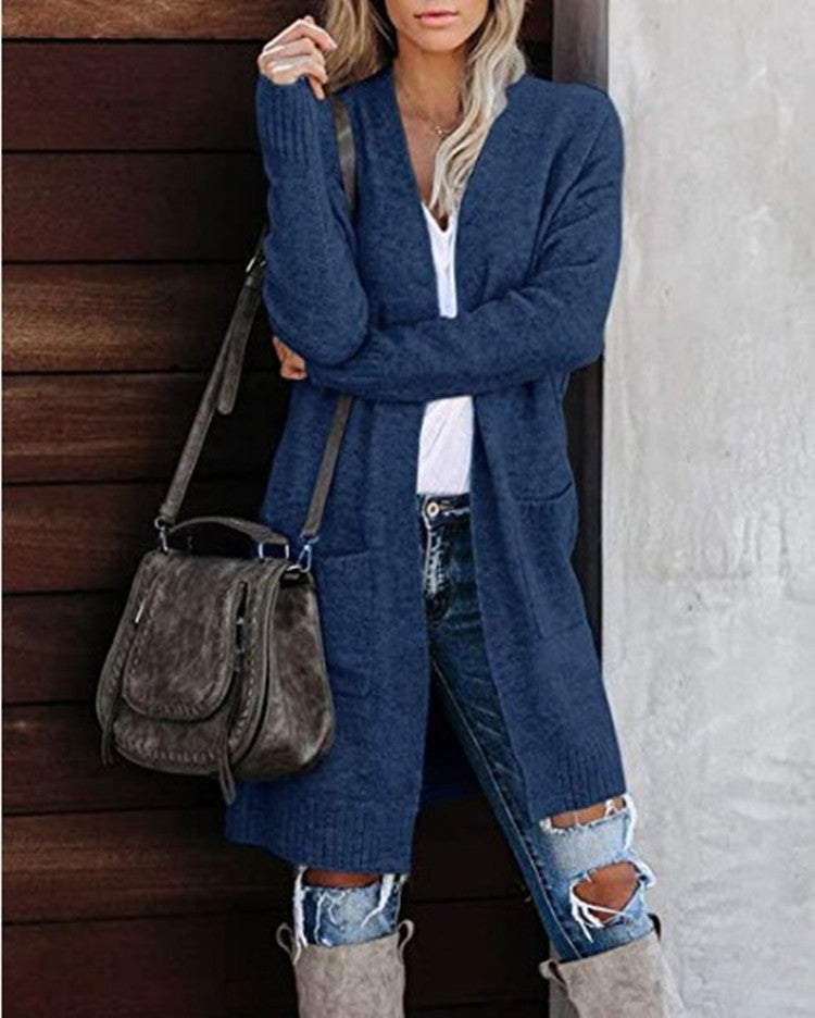 Cardigan Elegante Lungo Donna Evelyn – Morbido, Caldo e Versatile con Tasche