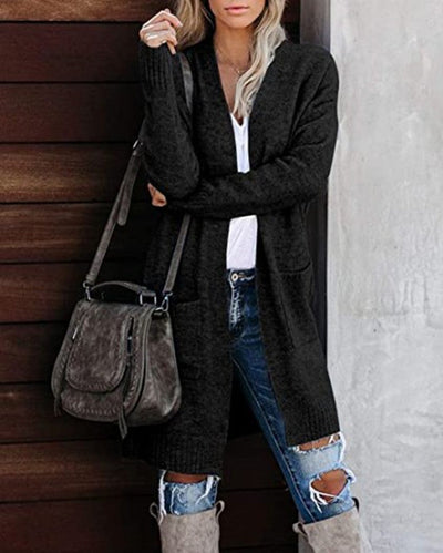 Cardigan Elegante Lungo Donna Evelyn – Morbido, Caldo e Versatile con Tasche