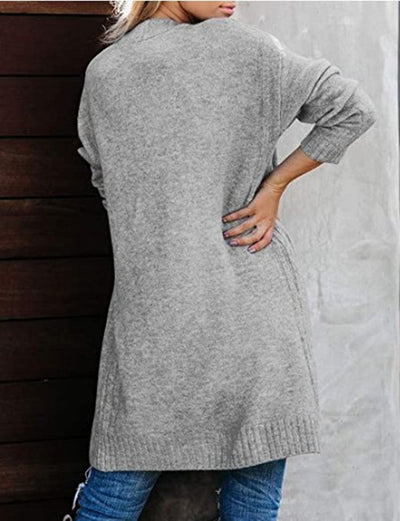 Cardigan Elegante Lungo Donna Evelyn – Morbido, Caldo e Versatile con Tasche