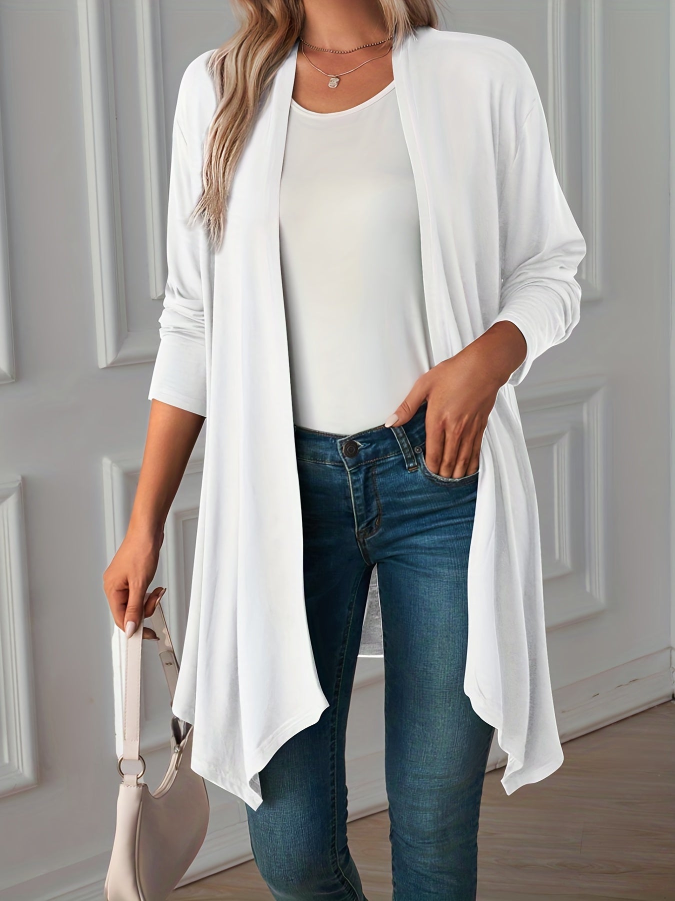 Elena Long Elegant Cardigan for Women – Lightweight and Flowing for Versatile Styles
