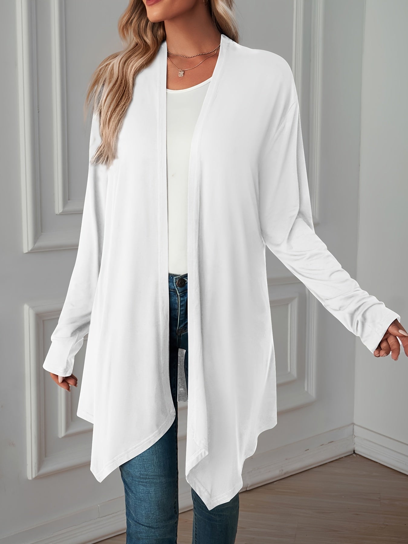 Elena Long Elegant Cardigan for Women – Lightweight and Flowing for Versatile Styles