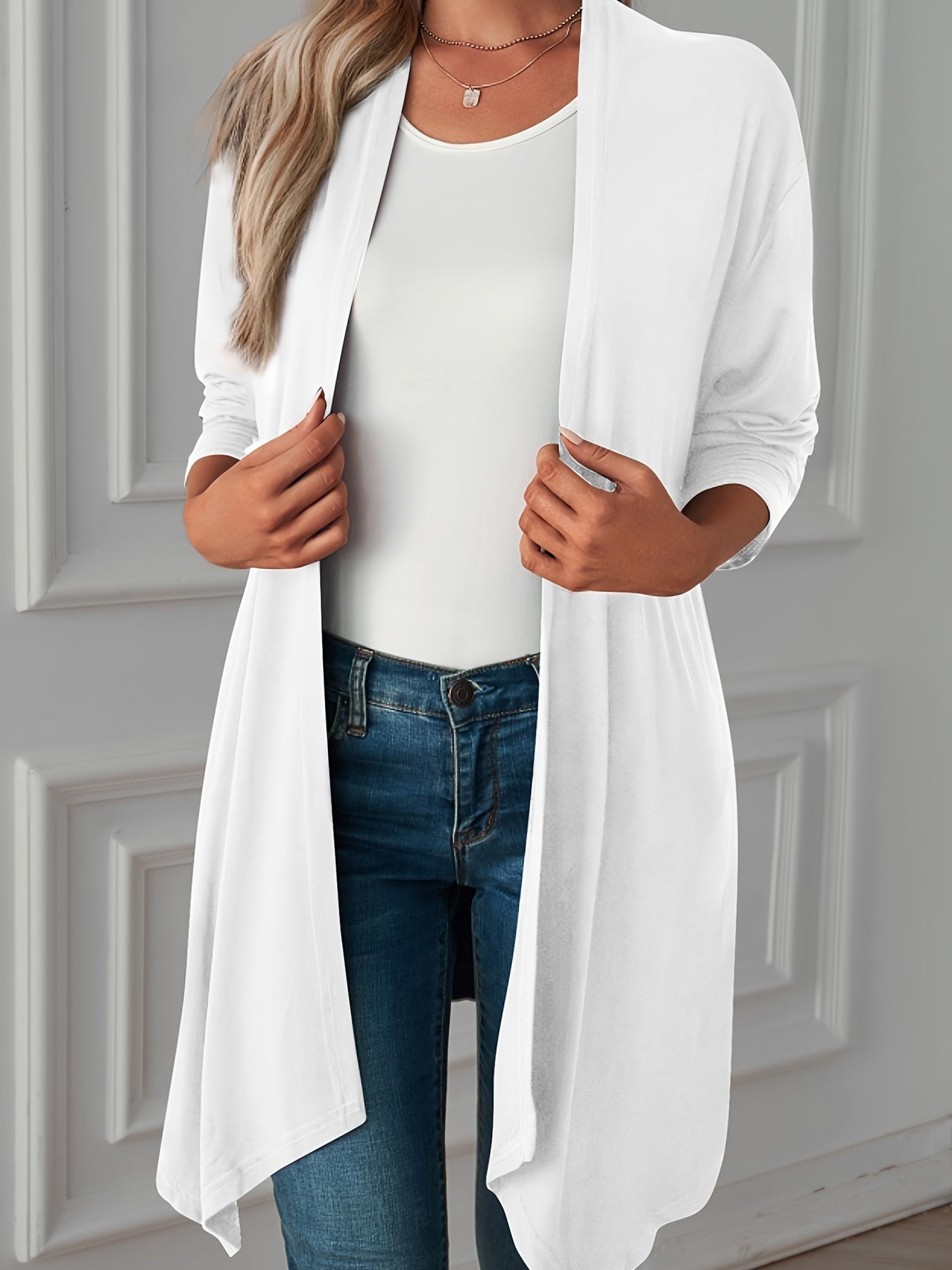 Elena Long Elegant Cardigan for Women – Lightweight and Flowing for Versatile Styles