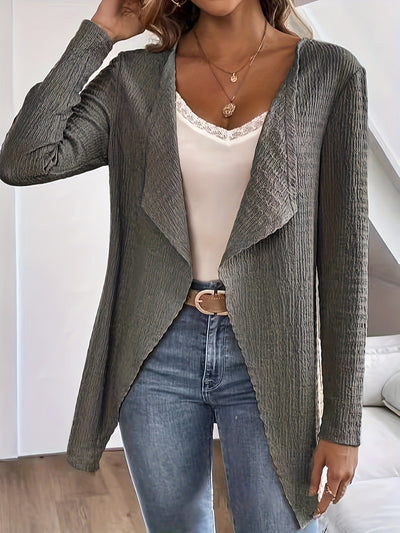 Cardigan Donna Autunnale – Maglia Lunga Morbida con Design Aperto
