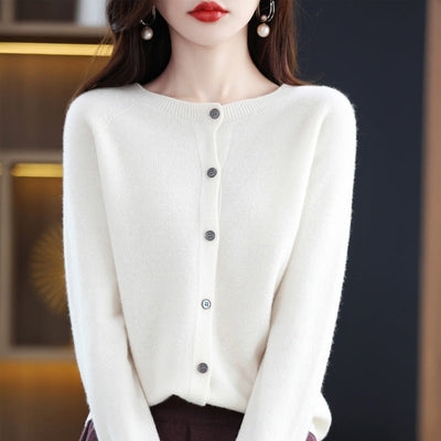 Cardigan Elegante Sofia in Morbido e Leggero Lana Merino – Caldo e Confortevole