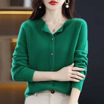 Cardigan Elegante Sofia in Morbido e Leggero Lana Merino – Caldo e Confortevole