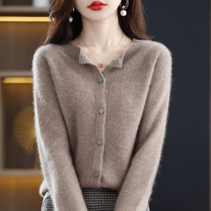 Cardigan Elegante Sofia in Morbido e Leggero Lana Merino – Caldo e Confortevole
