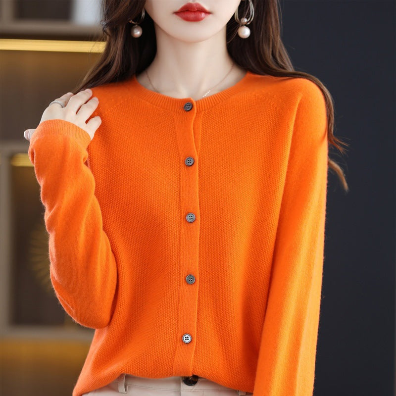 Cardigan Elegante Sofia in Morbido e Leggero Lana Merino – Caldo e Confortevole
