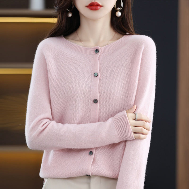 Cardigan Elegante Sofia in Morbido e Leggero Lana Merino – Caldo e Confortevole