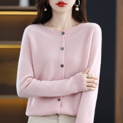 Cardigan Elegante Sofia in Morbido e Leggero Lana Merino – Caldo e Confortevole