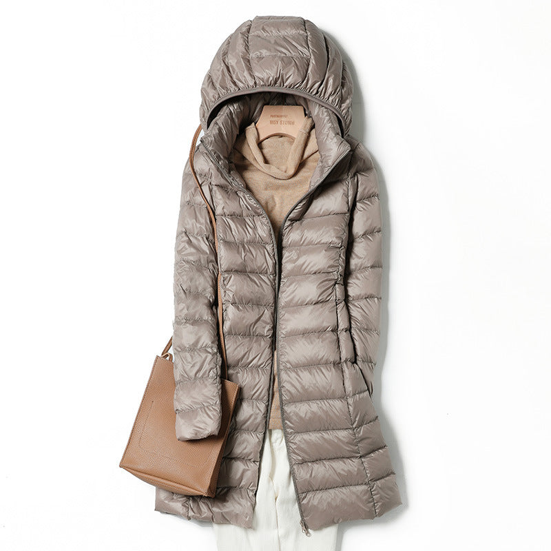 Giacca Invernale Leggera e Imbottita per Donna con Cappuccio - Stile Carino