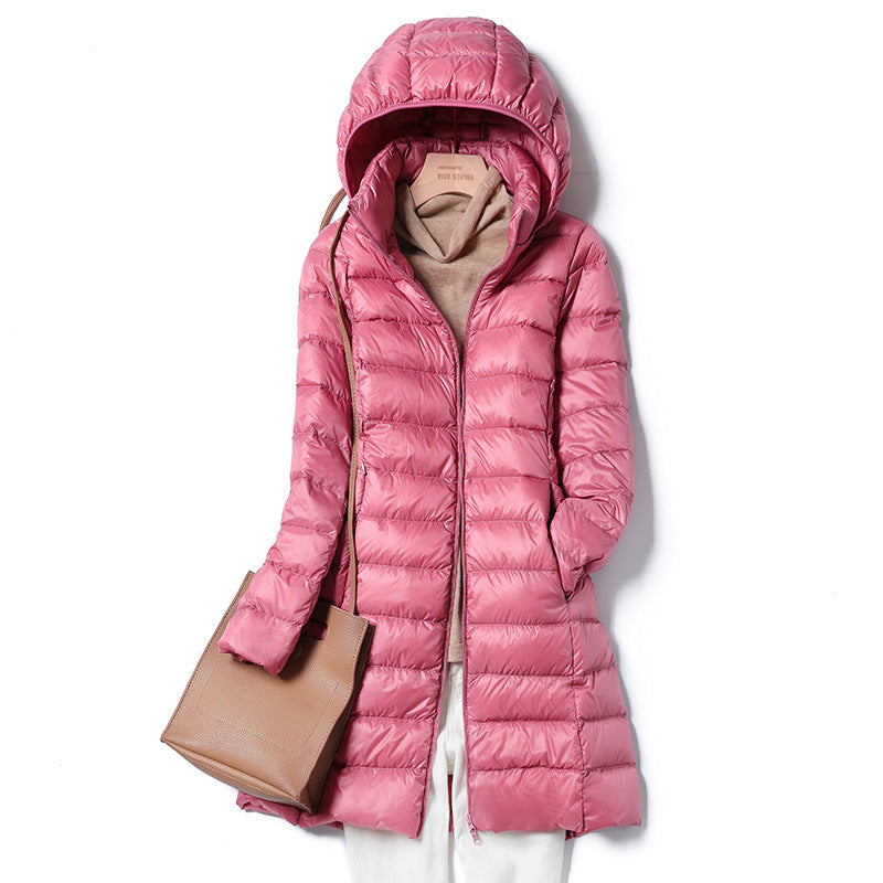 Giacca Invernale Leggera e Imbottita per Donna con Cappuccio - Stile Carino