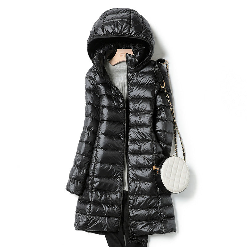 Giacca Invernale Leggera e Imbottita per Donna con Cappuccio - Stile Carino
