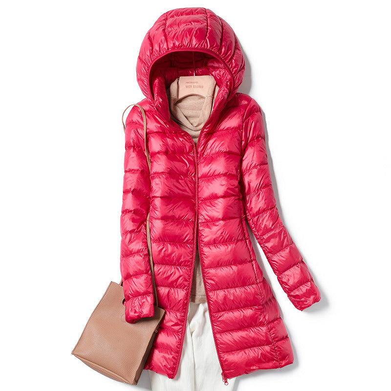 Giacca Invernale Leggera e Imbottita per Donna con Cappuccio - Stile Carino