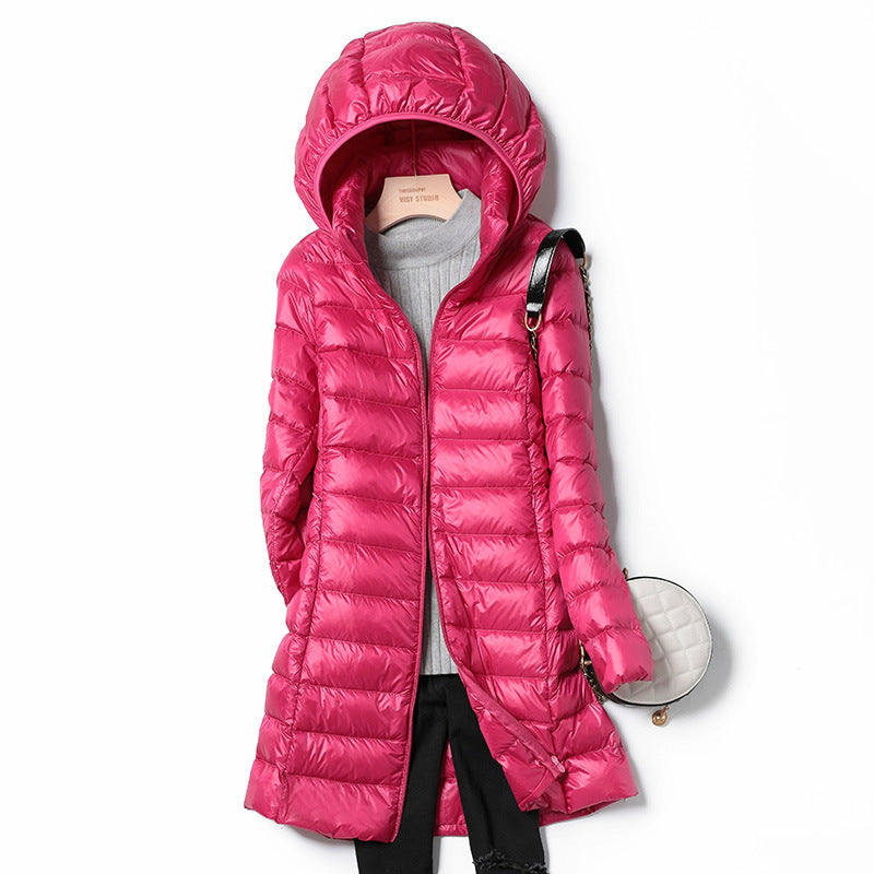Giacca Invernale Leggera e Imbottita per Donna con Cappuccio - Stile Carino
