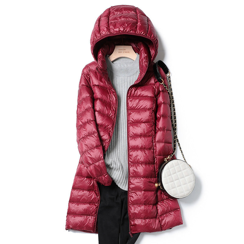 Giacca Invernale Leggera e Imbottita per Donna con Cappuccio - Stile Carino
