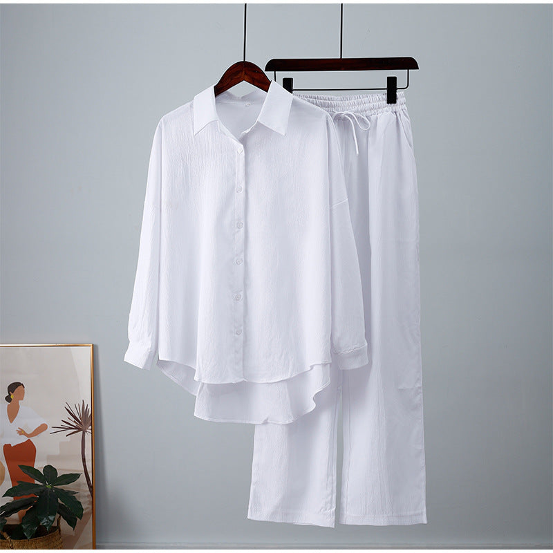 Completo Elegante da Donna con Camicia e Pantaloni Larghi – Camilla