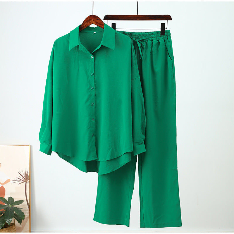 Completo Elegante da Donna con Camicia e Pantaloni Larghi – Camilla