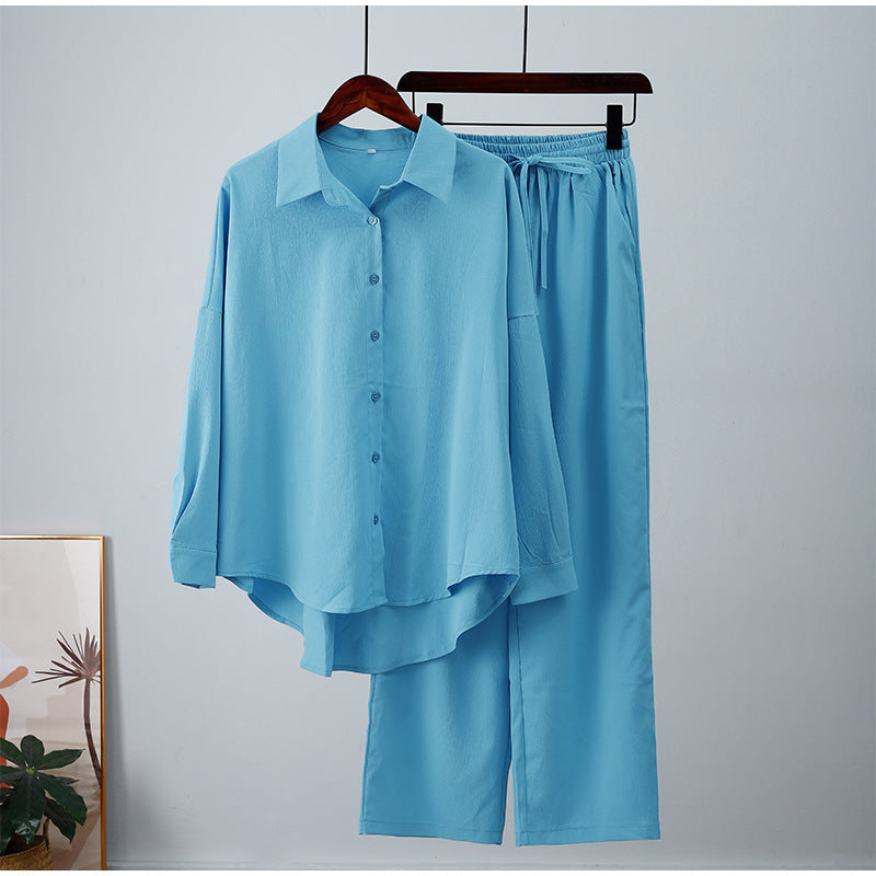 Completo Elegante da Donna con Camicia e Pantaloni Larghi – Camilla