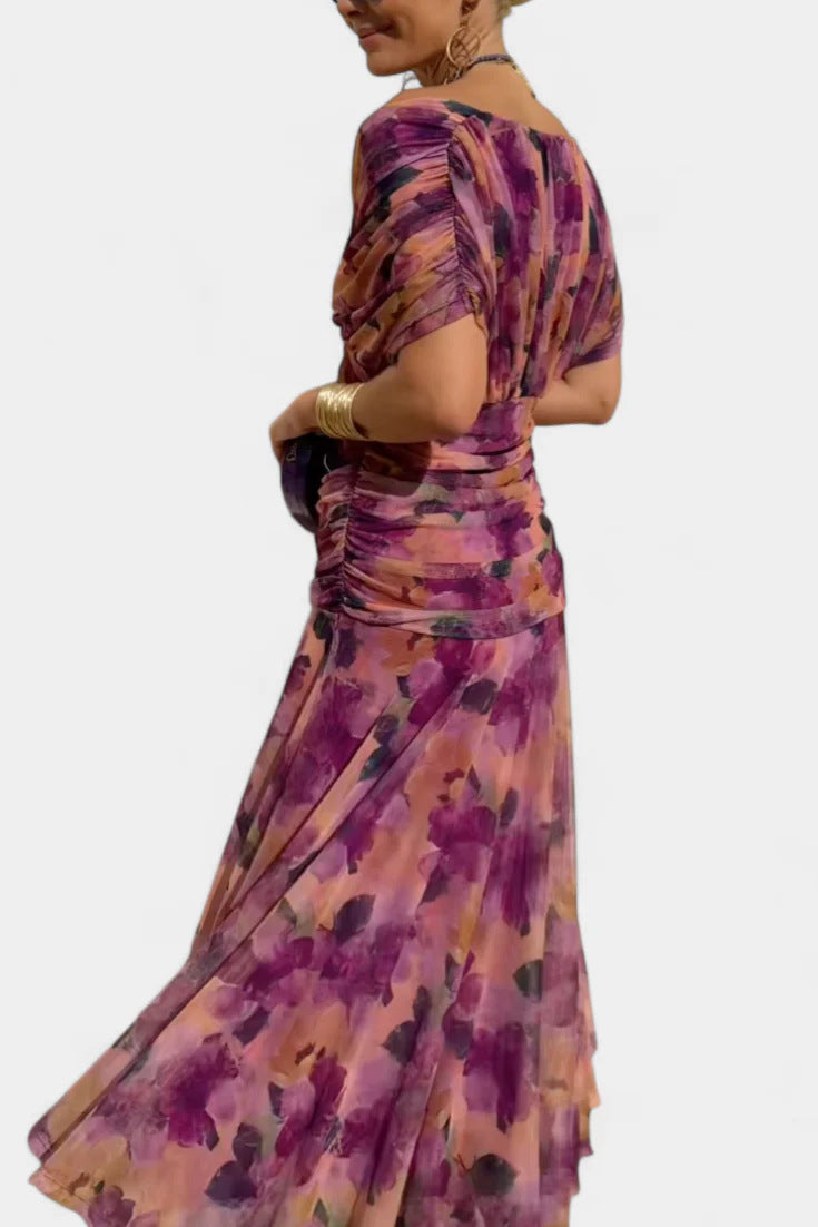 Abito Lungo da Cerimonia per Donna – Eleganza Floreale e Comfort Chic Livia