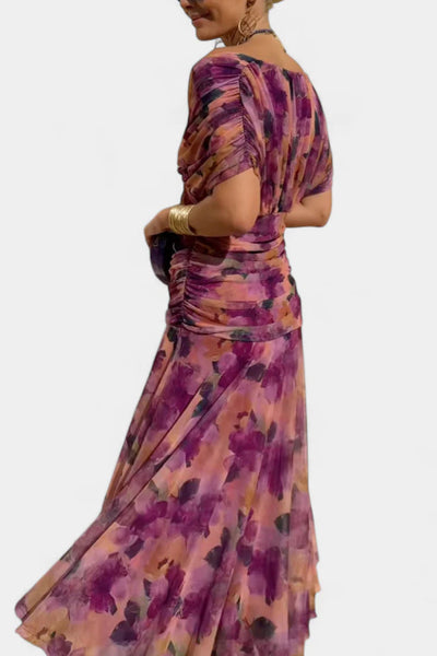 Abito Lungo da Cerimonia per Donna – Eleganza Floreale e Comfort Chic Livia