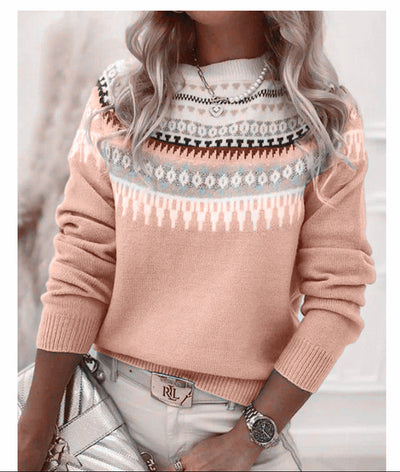 Sabrina – Elegante Maglione Invernale Donna con Motivo Jacquard