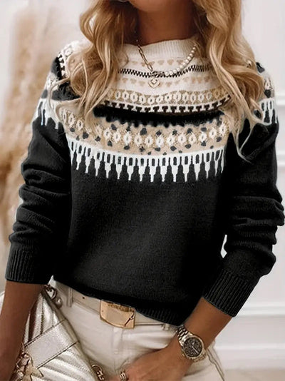 Sabrina – Elegante Maglione Invernale Donna con Motivo Jacquard